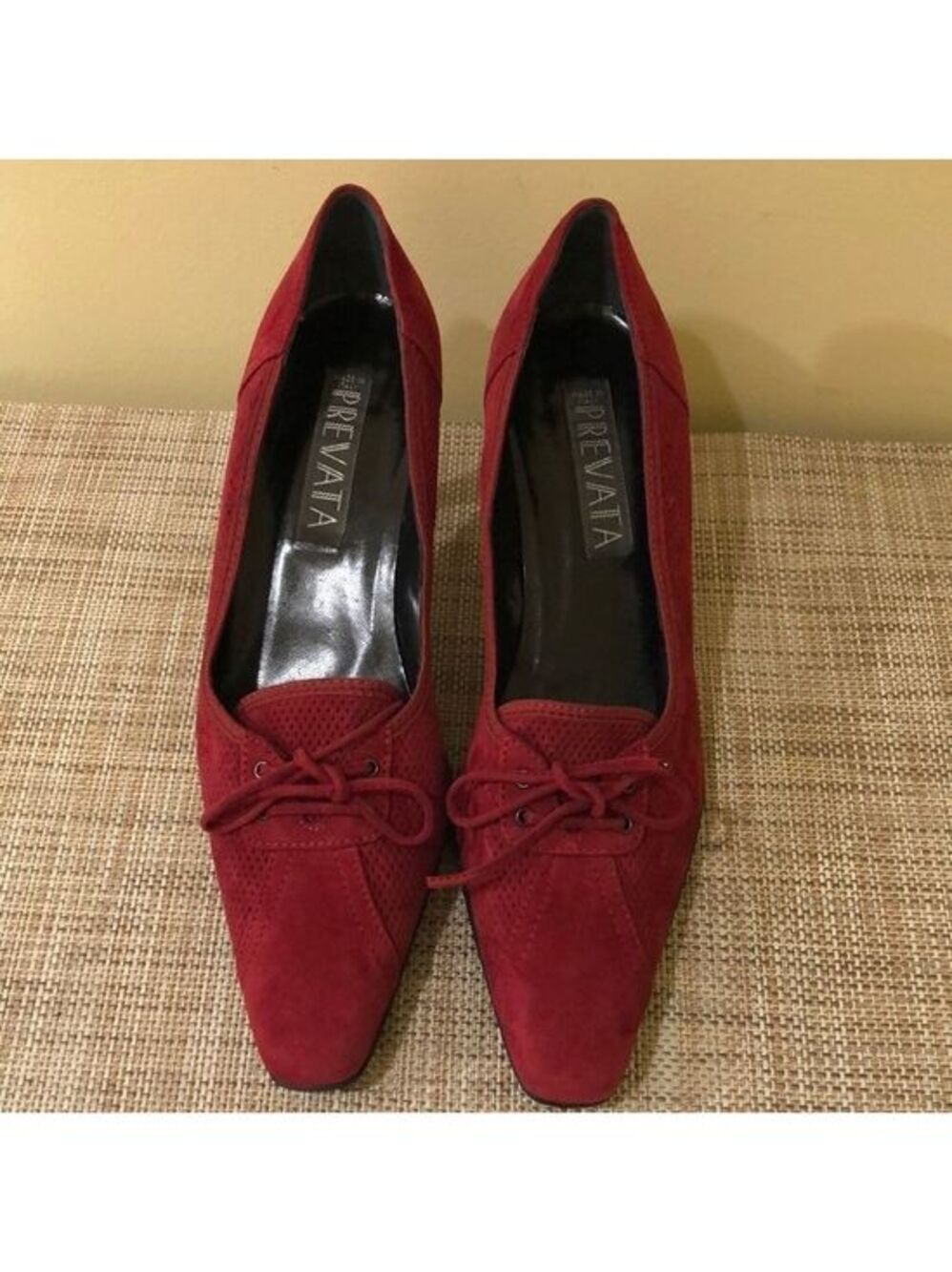 Women’s Heels Italian PreVata Designer Shoes Women's Pumps Suede Shoes Size 9